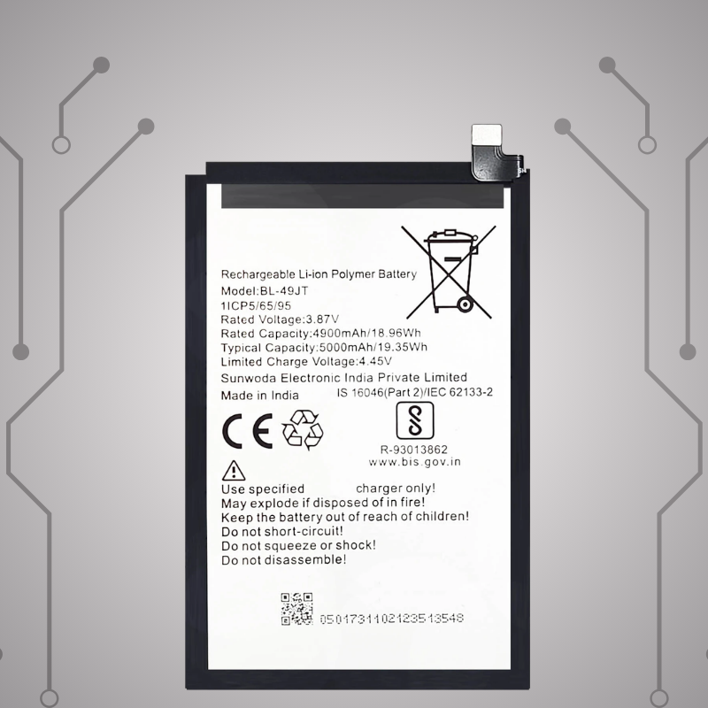 Safa Original Mobile Battery For Tecno Camon 18-5000MAh ( BL-49JT BAT)