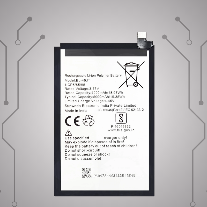 Safa Original Mobile Battery For Tecno Spark 8 Pro / Tecno Camon 18 - 5000MAh  (BL-49JT)