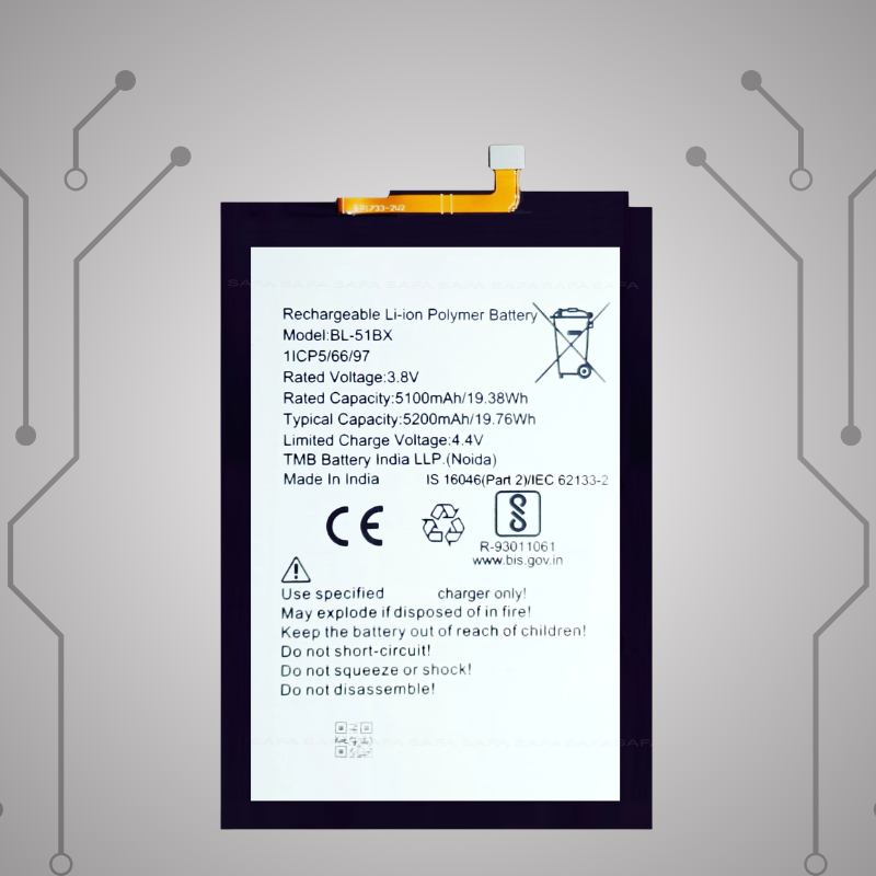 Safa Original Mobile Battery For Infinix Hot 10-5200MAh (BL-51BX)