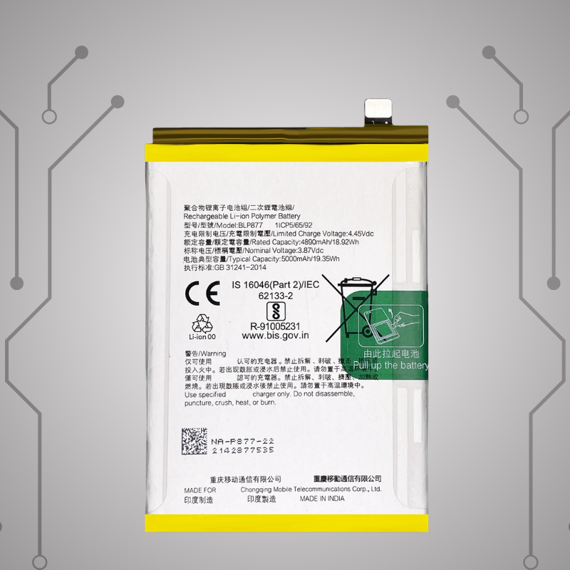 Safa Original Mobile Battery For Realme 8i-5000MAh (BLP877)