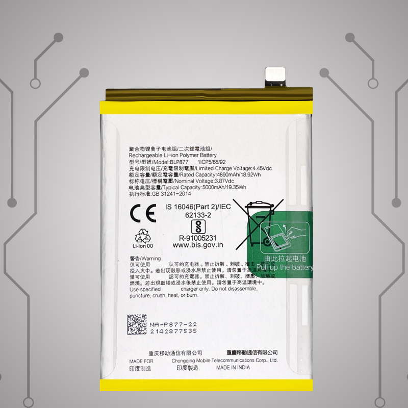 Safa Original Mobile Battery For Realme C30s - 5000MAh (BLP877)