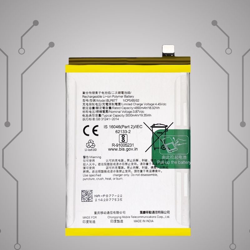 Safa Original Mobile Battery For Realme C53-5000MAh (BLP877)