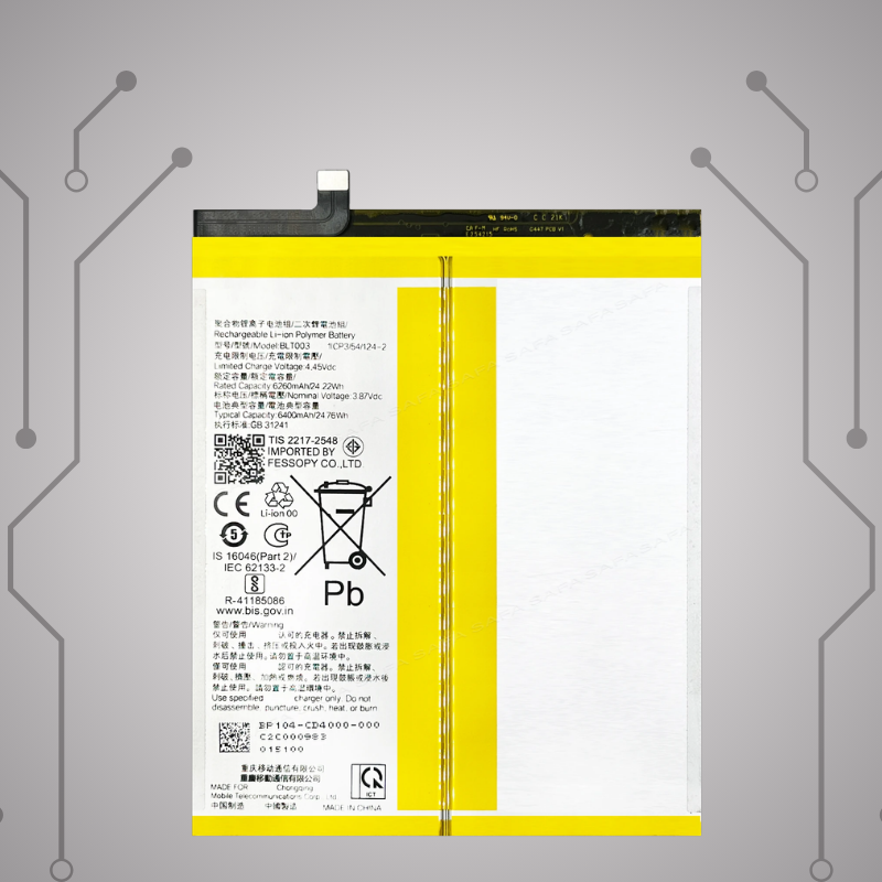 Safa Original Mobile Battery For Realme Pad Mini (RMP2105/RMP2106)-6400MAh (BLT003)
