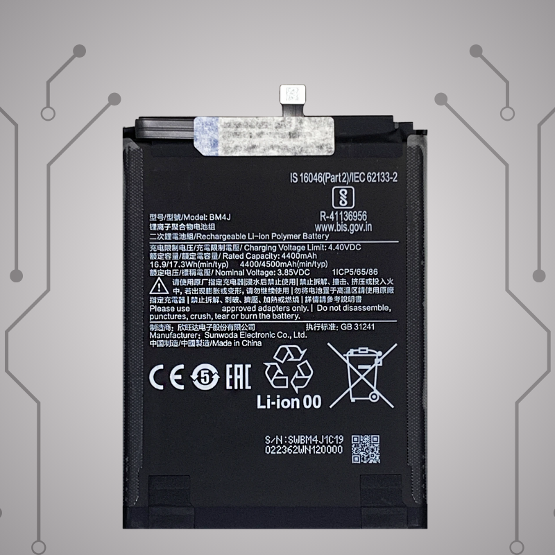 Safa Original Mobile Battery For Redmi Note 8 Pro-4500MAh (BM4J)