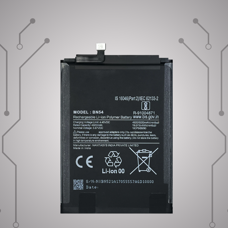 Safa Original Mobile Battery For Redmi Note 9-5020MAh (BN54)