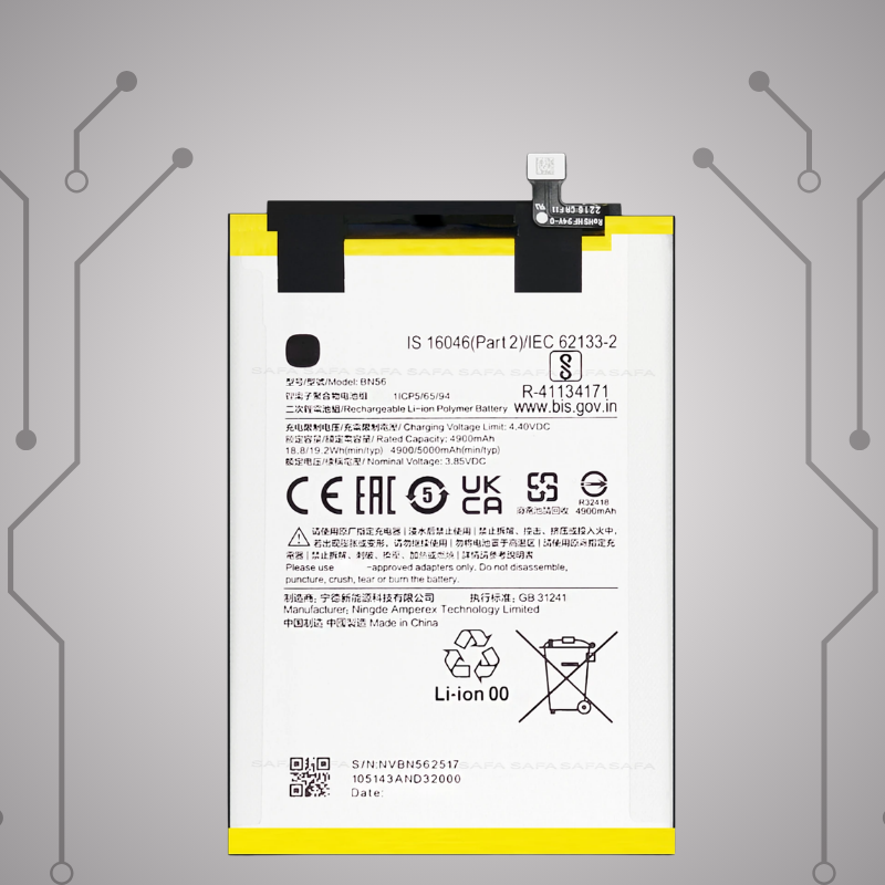 Safa Original Mobile Battery For Xiaomi Redmi 9A /Redmi 9C/Redmi 9i /Poco C3-5000MAh (BN56)