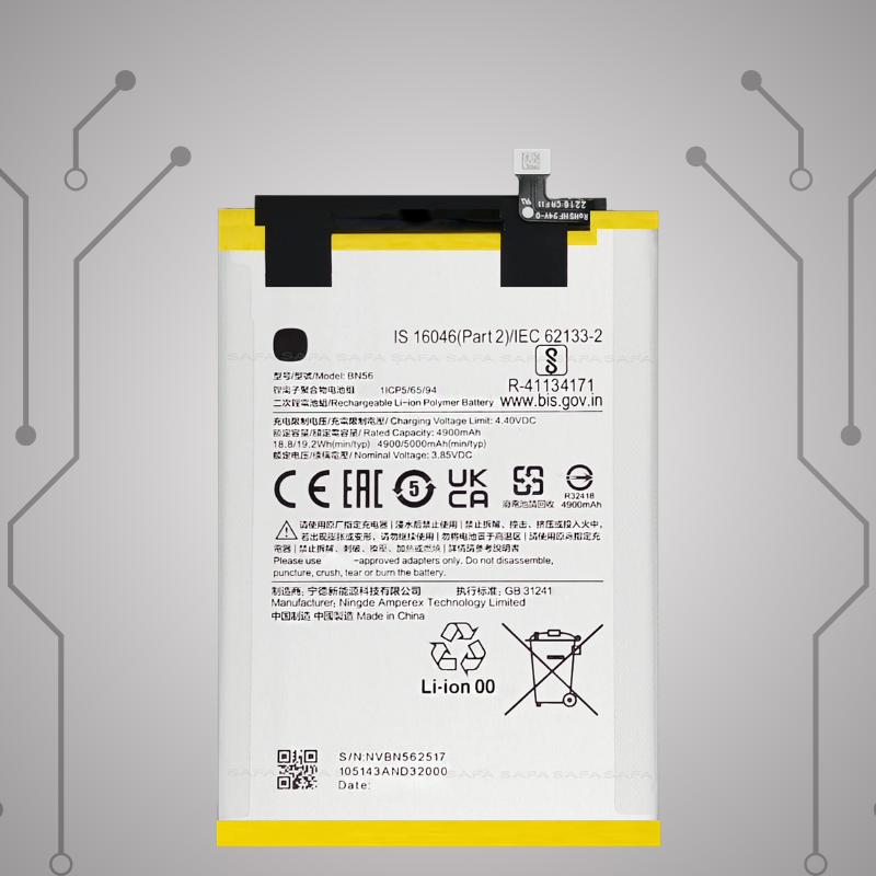 Safa Original Mobile Battery For Redmi 9A/Redmi 9Z/Redmi 9i/Poco C3-5000MAh (BN56_BAT)