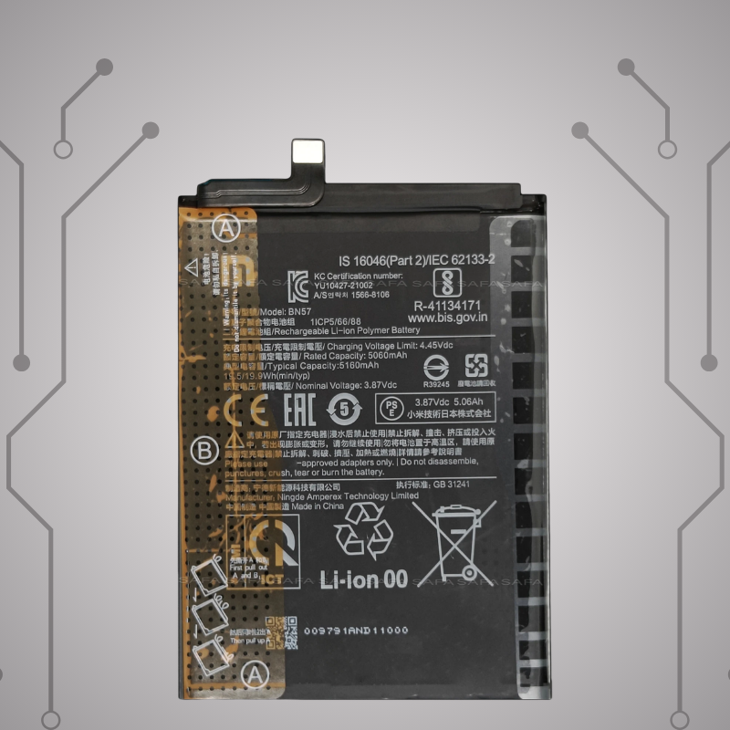 Safa Original Mobile Battery For POCO X3 Pro-5160MAh (BN57)