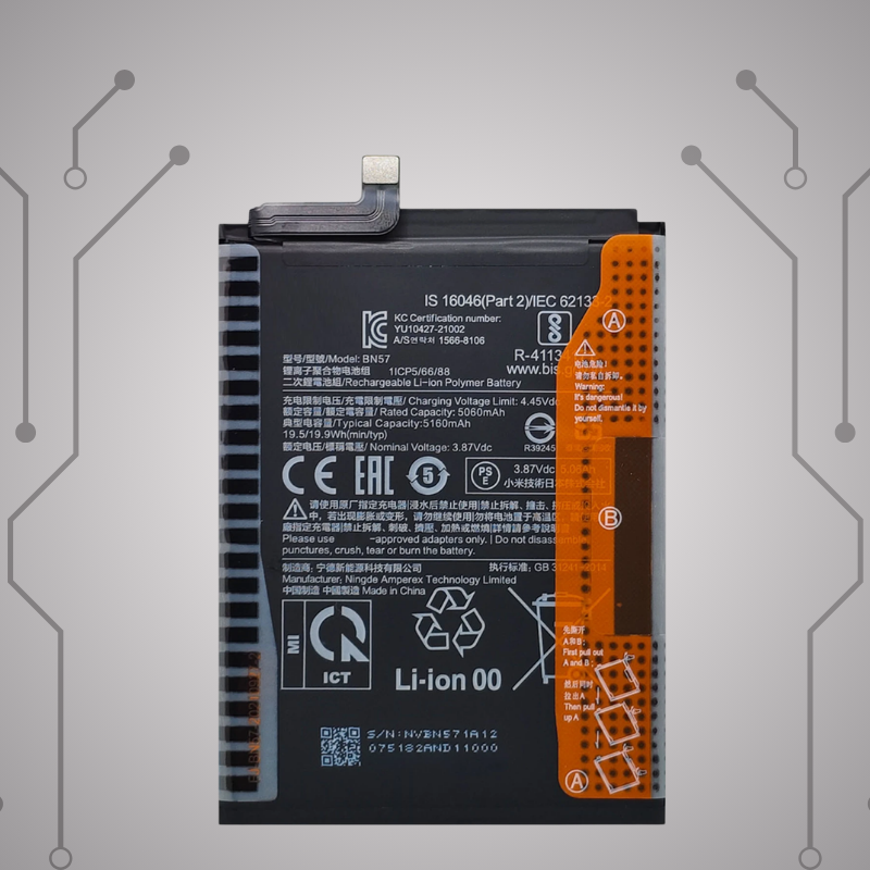 Safa Original Mobile Battery For Poco X3 Pro-5160MAh (BN57)