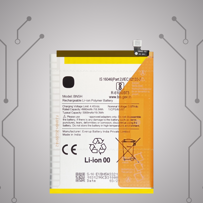 Safa Original Mobile Battery For POCO M4 5G/POCO M5 5G/Redmi Note 11E 5G-5000MAh (BN5H)