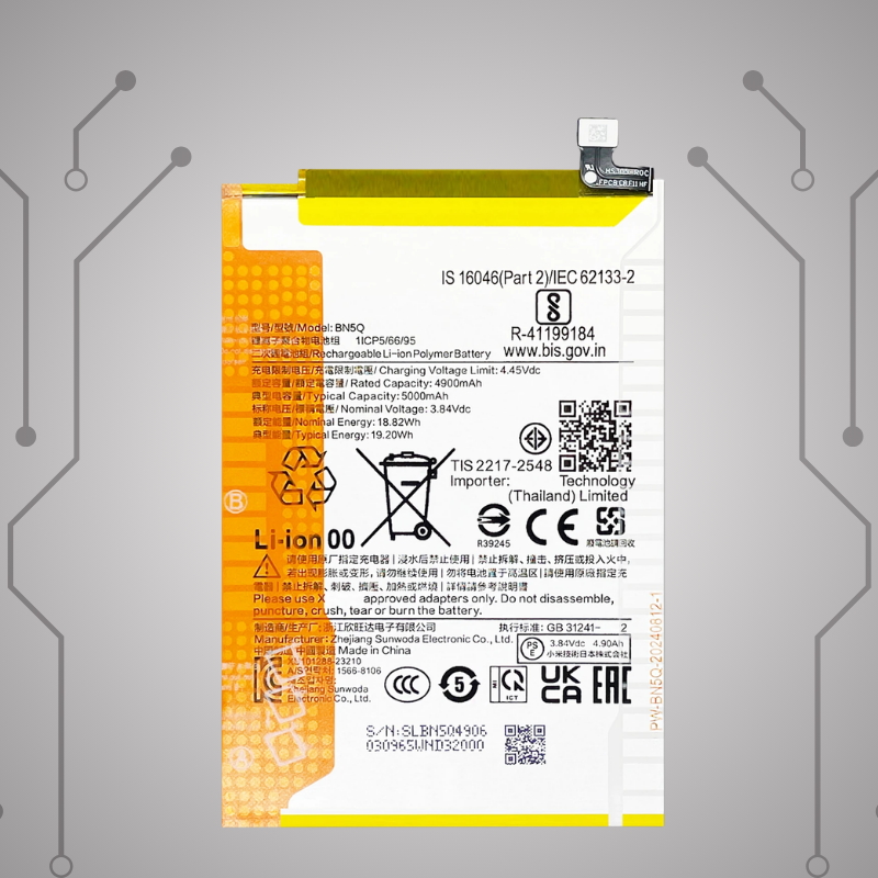 Safa Original Mobile Battery For Redmi 13C,POCO C65,POCO M6 5G s-5000MAh ( BN5Q)