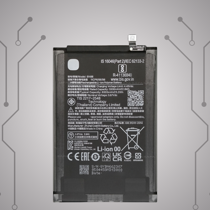 Safa Original Mobile Battery For Redmi 10 / Redmi 10 Power-6000MAh (BN66)