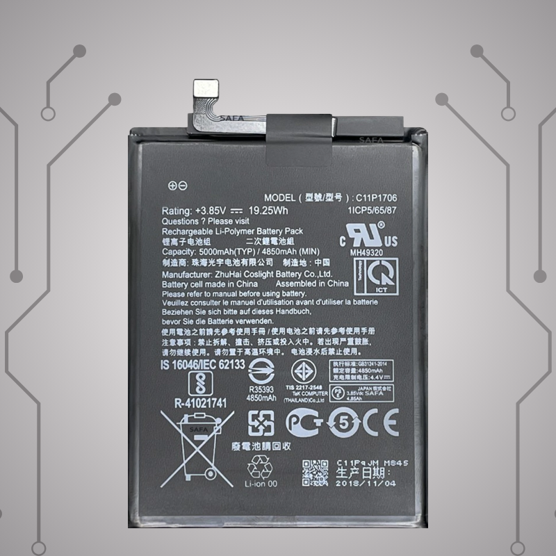 Safa Original Mobile Battery For Asus Zenfone Max Pro M1 / ZenFone Max Pro M2-5000MAh (C11P-1706)
