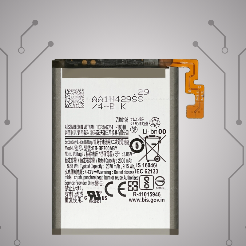 Safa Original Mobile Battery For Galaxy Z Flip 5G-2370MAh (EB-BF700ABY)