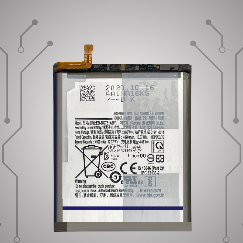 Safa Original Mobile Battery For Samsung Galaxy S20 FE/Samsung Galaxy A52-4500MAh (EB-BG781ABY)