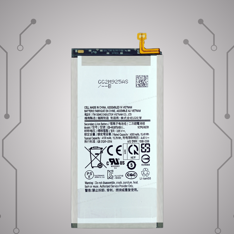 Safa Original Mobile Battery For Samsung Galaxy S10+ Plus-4100MAh (EB-BG975ABU)