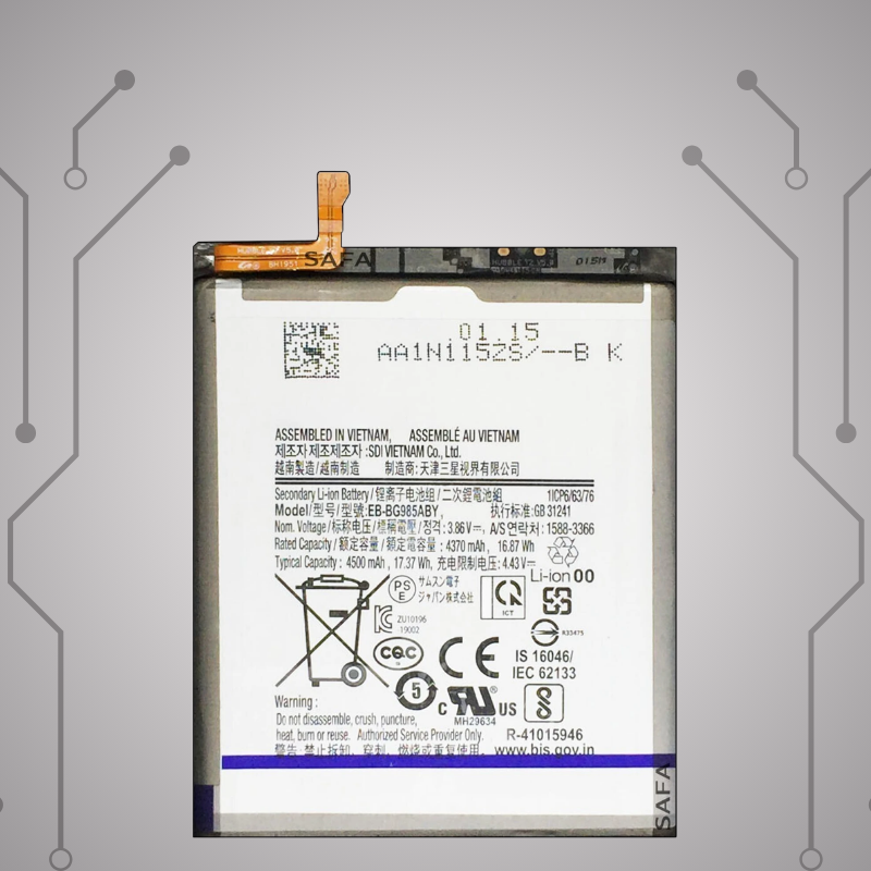 Safa Original Mobile Battery For Samsung Galaxy S20+ Plus-4500MAh (EB-BG985ABY)