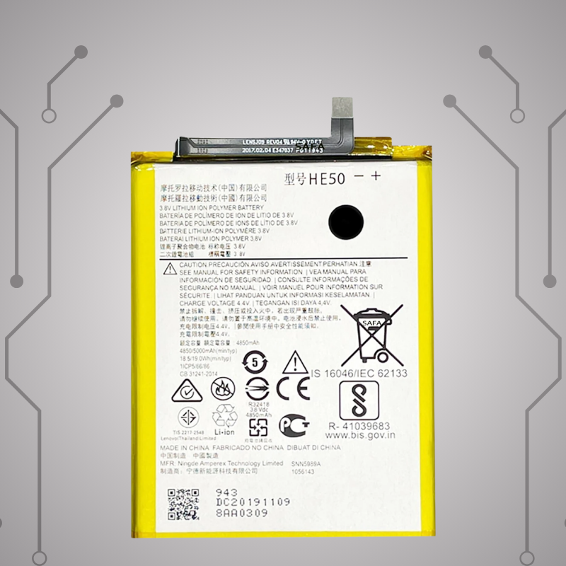 Safa Original Mobile Battery For Motorola E4 Plus / E5 Plus-5000MAh (HE-50)