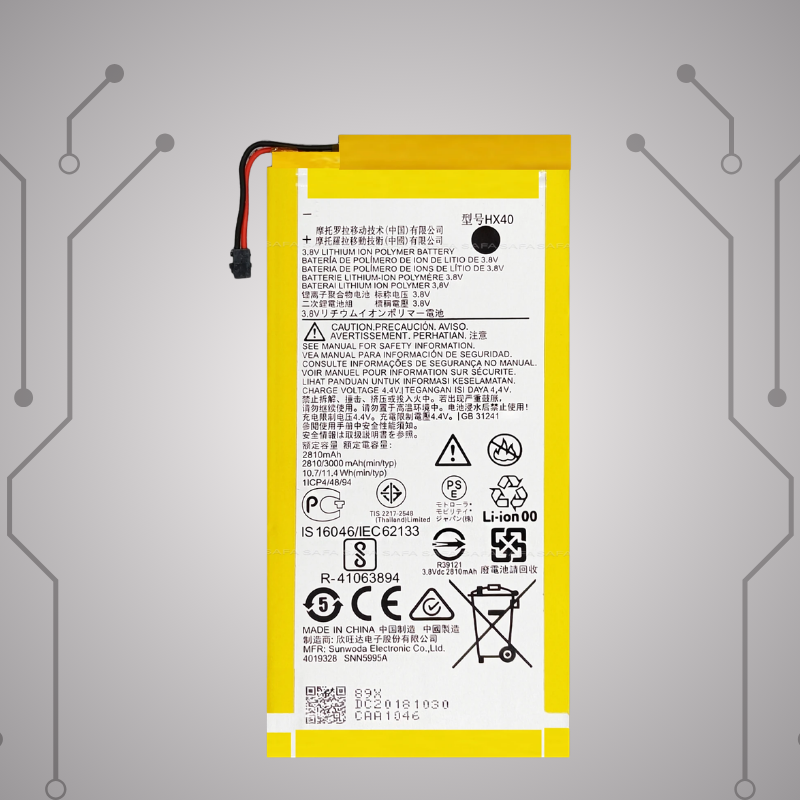 Safa Original Mobile Battery For Motorola Moto X4 - 3000MAh (HX40_BAT)