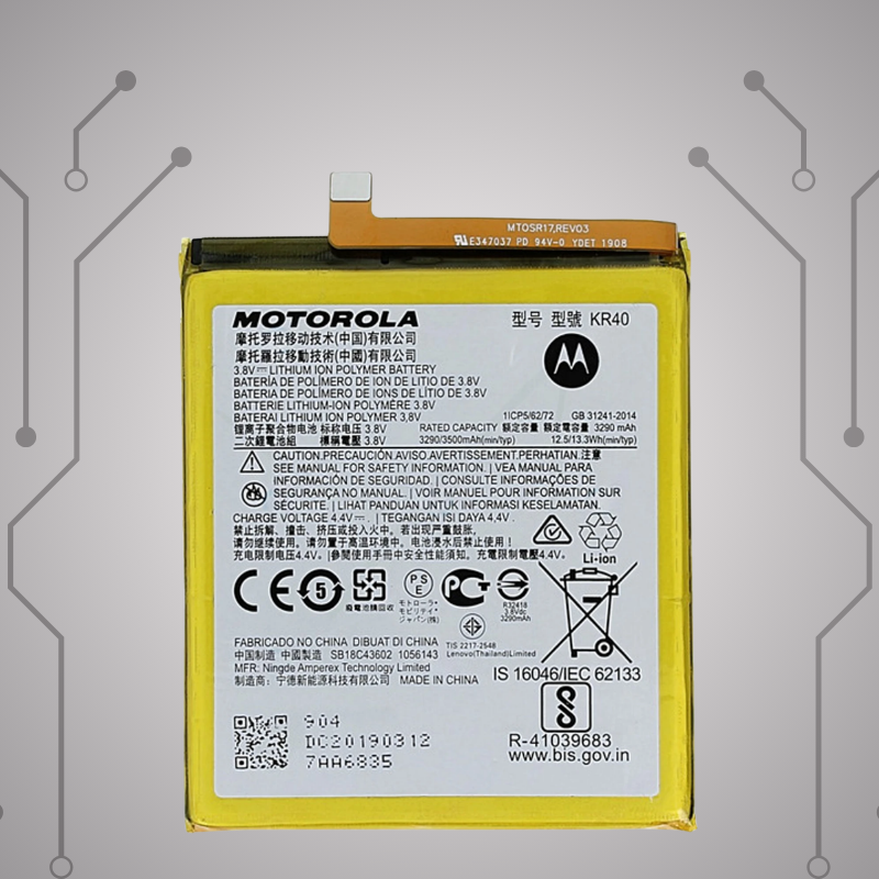 Safa Original Mobile Battery For Motorola One Action/One Vision-3500MAh (KR40)