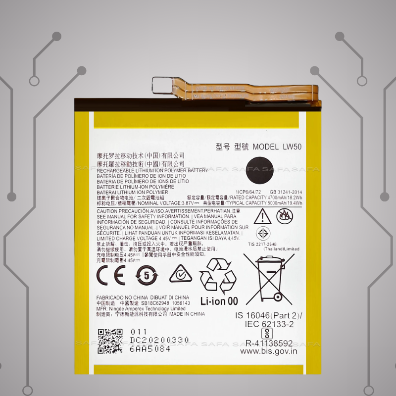 Safa Original Mobile Battery For Motorola Edge+ Plus-5000MAh (LW50)