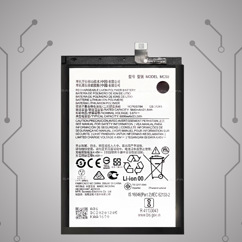 Safa Original Mobile Battery For Motorola G60-6000MAh (MC50)