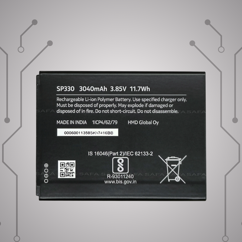 Safa Original Mobile Battery For Nokia C3-3040MAh (SP330)