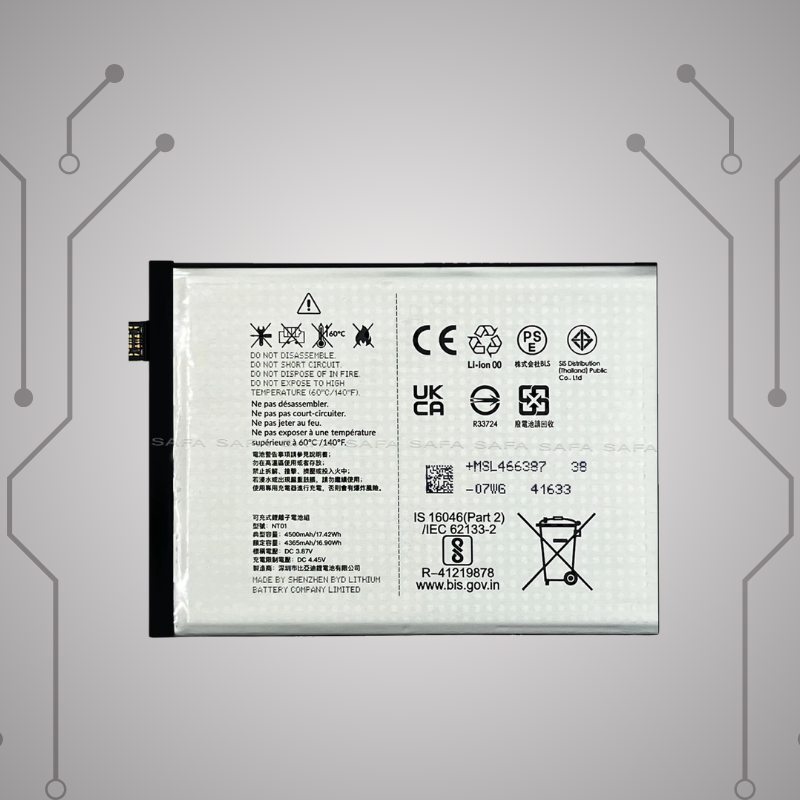Safa Original Mobile Battery For Nothing Phone (1) - 4500MAh (NT01)