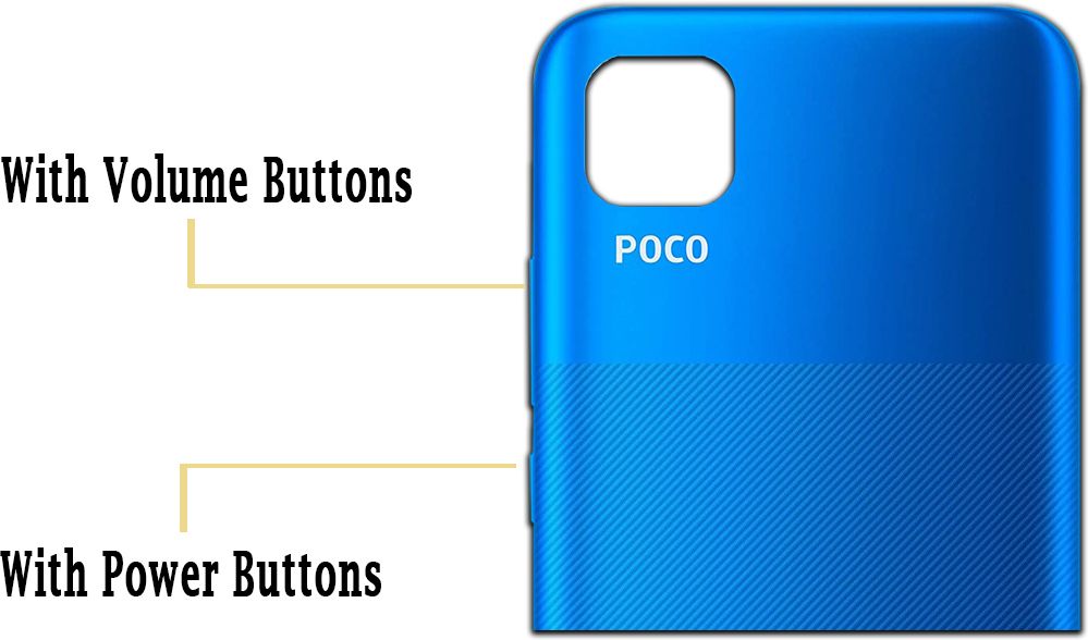 POCO C3 Full Back Panel - Blue