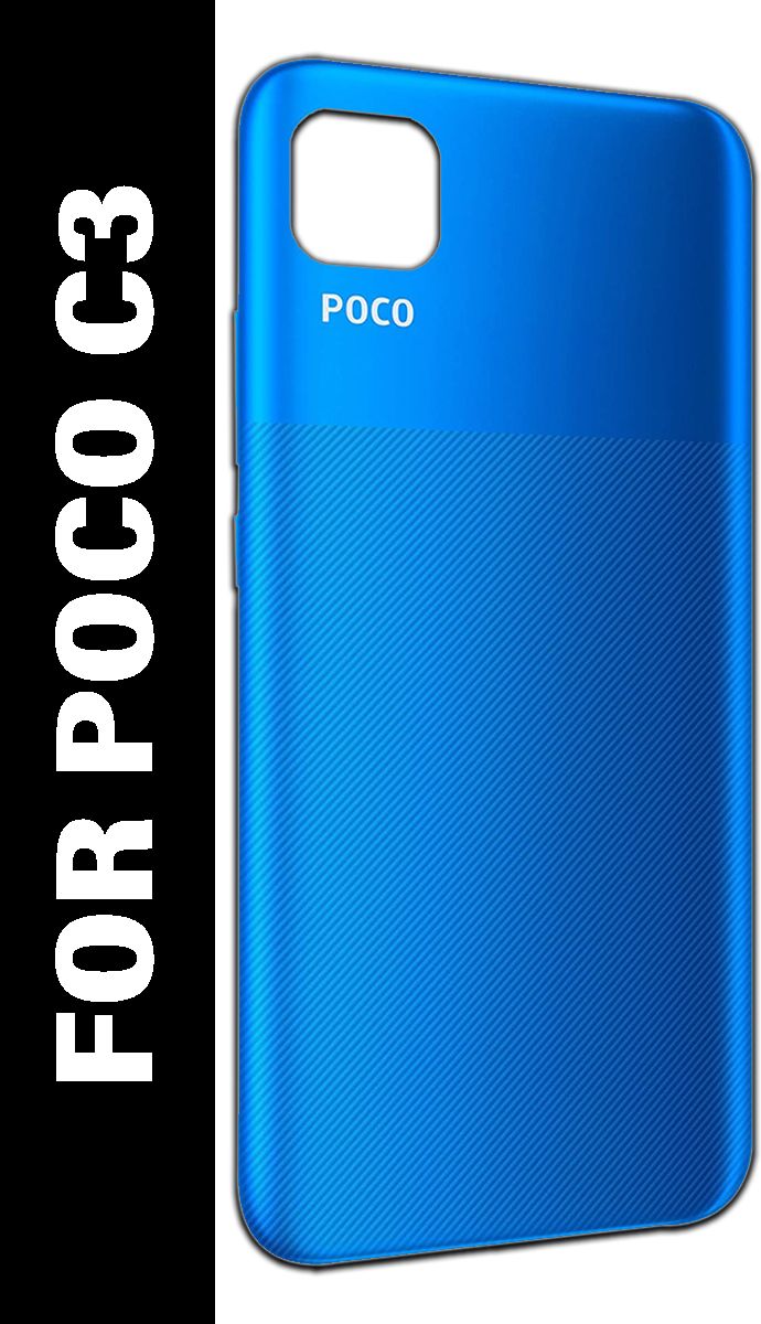 POCO C3 Full Back Panel - Blue