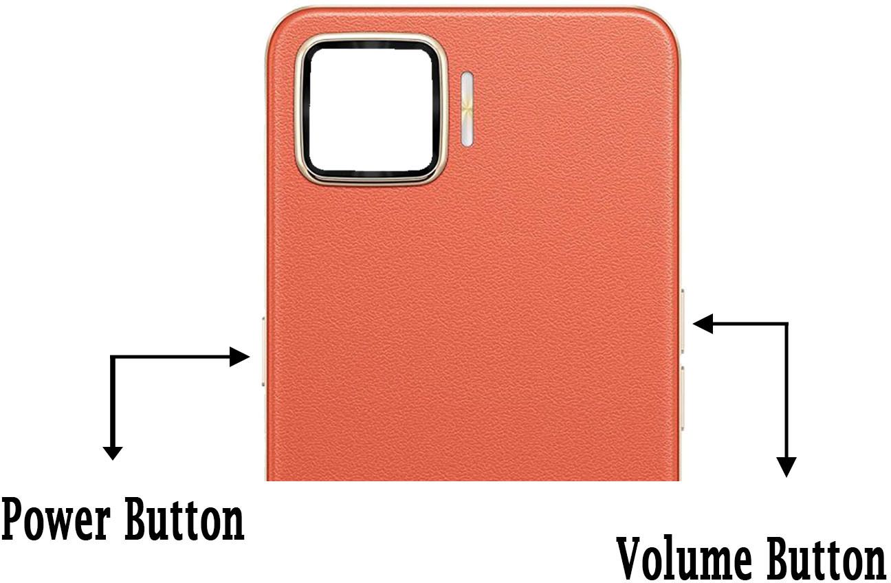 OPPO Volume Buttons Full Back Panel - Orange