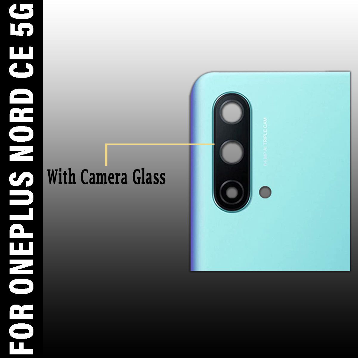 OnePlus CE 5G With Camera Glass Back Panel - Blue