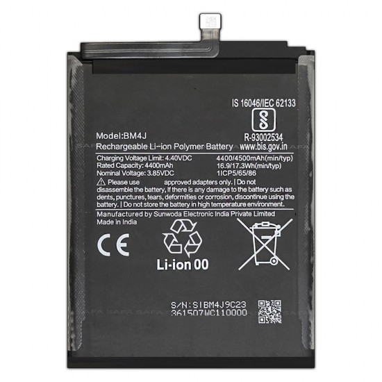 BM4J Mobile Battery For Redmi Note 8 Pro - 4500mAh