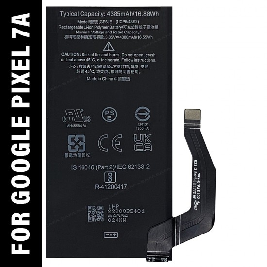 Safa Mobile Battery For Google Pixel 7A - 4385mAh 