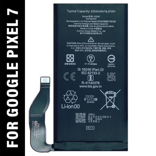 Safa Mobile Battery For Google Pixel 7 - 4355mAh 