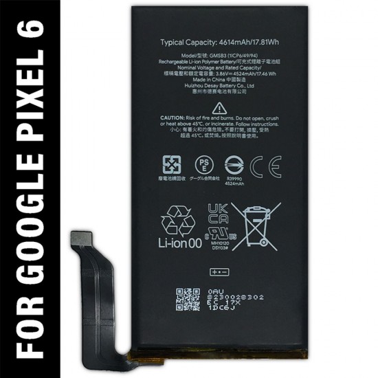 Safa Mobile Battery For Google Pixel 6 - 4614mAh