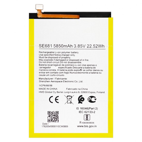 Safa Mobile Battery For Nokia C30 - 6000mAh