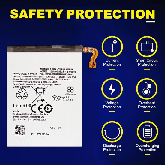 Safa Mobile Battery For Samsung Galaxy Z Flip 4 5G - 2630mAh