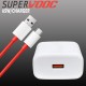 SAFA 65W Oneplus SuperVooc Super Fast Charger With Data Cable (White&RED)