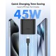 SAFA 45W Samsung Super Fast Charger With Data Cable (Black)