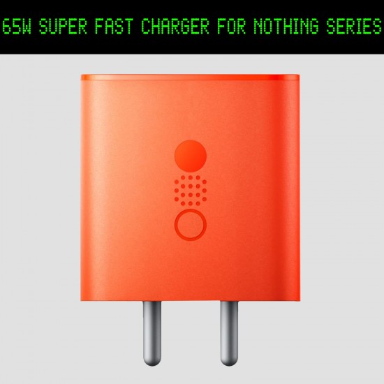 SAFA 65W Nothing Charger Power GaN 3A 3 Port (Only Adapter, Orange) 