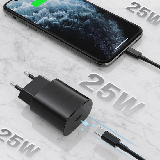 SAFA 25W Samsung Super Fast Charger With Data Cable (Black)