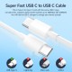 SAFA GOOGLE PIXEL 50W TYPE-C TO TYPE-C FAST CHARGING CABLE (1M, White)