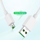 SAFA NARZO 25W VOOC MICRO USB FAST CHARGING CABLE (1M, White)