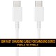 SAFA SAMSUNG 50W TYPE-C TO TYPE-C SUPER FAST CHARGING CABLE (1M, White)