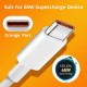 SAFA NARZO 65W SUPERVOOC USB TYPE C SUPER FAST CHARGING CABLE (1M, White)