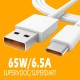 SAFA NARZO 65W SUPERVOOC USB TYPE C SUPER FAST CHARGING CABLE (1M, White)