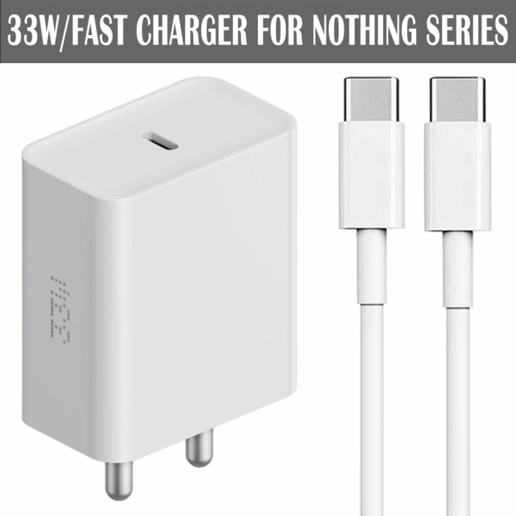 33W Nothing CMF Phone 1 Charger With Data Cable White – Safa