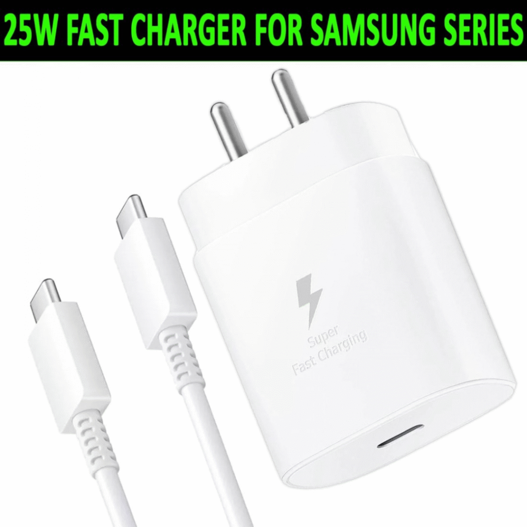 Samsung 25W Charger With Data Cable White – Safa
