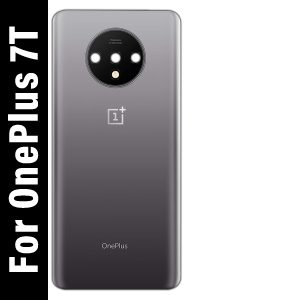 Safa Oneplus 7T With Camera Glass Back Panel (Frosted Silver)